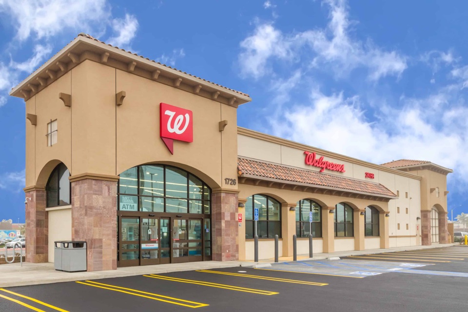 Walgreens store and blue sky